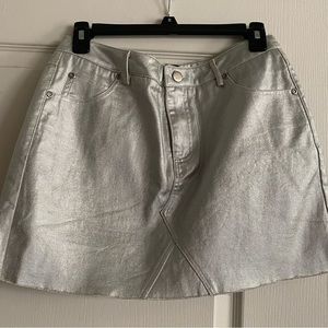 Mustard Seed Silver Denim Skirt